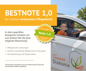 Bild Bestnote 1,0 für unseren ambulanten Pflegedienst – zum dritten Mal in Folge!